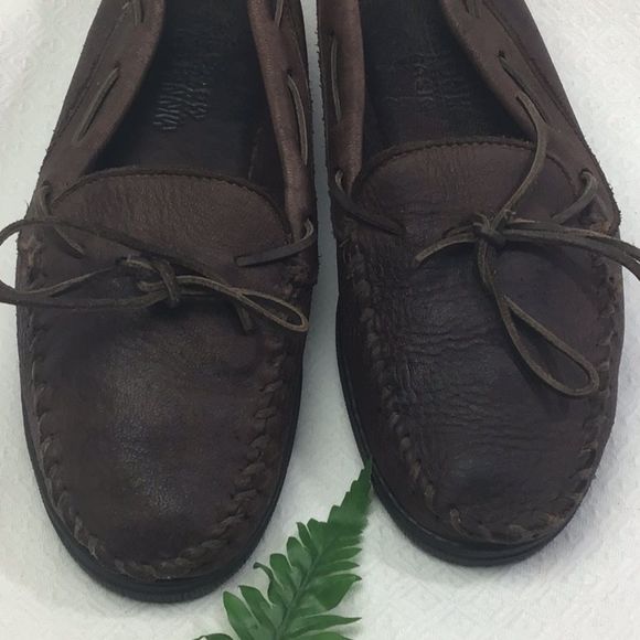 Minnetonka Brown Leather Loafers main image 11